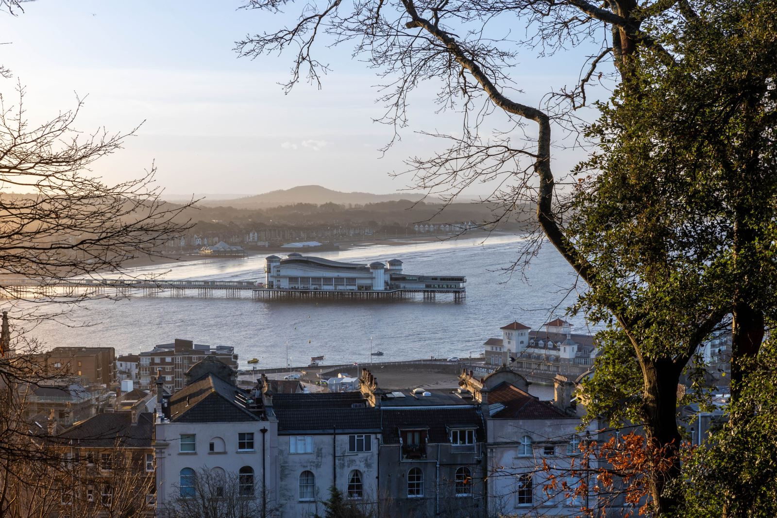 Aerial view of Weston-super-Mare pier